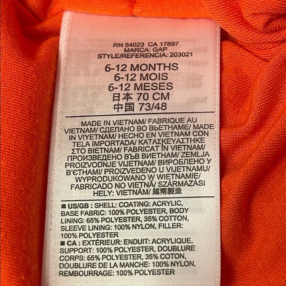 BABY GAP One piece Snowsuit Flight suit Sz 6-12 months Light Olive